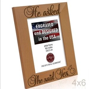 He Asked She Said Yes photo frame